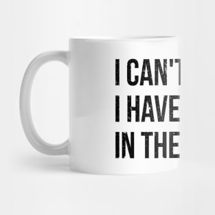 I can't. I have plans. In the garage. funny t-shirt Mug